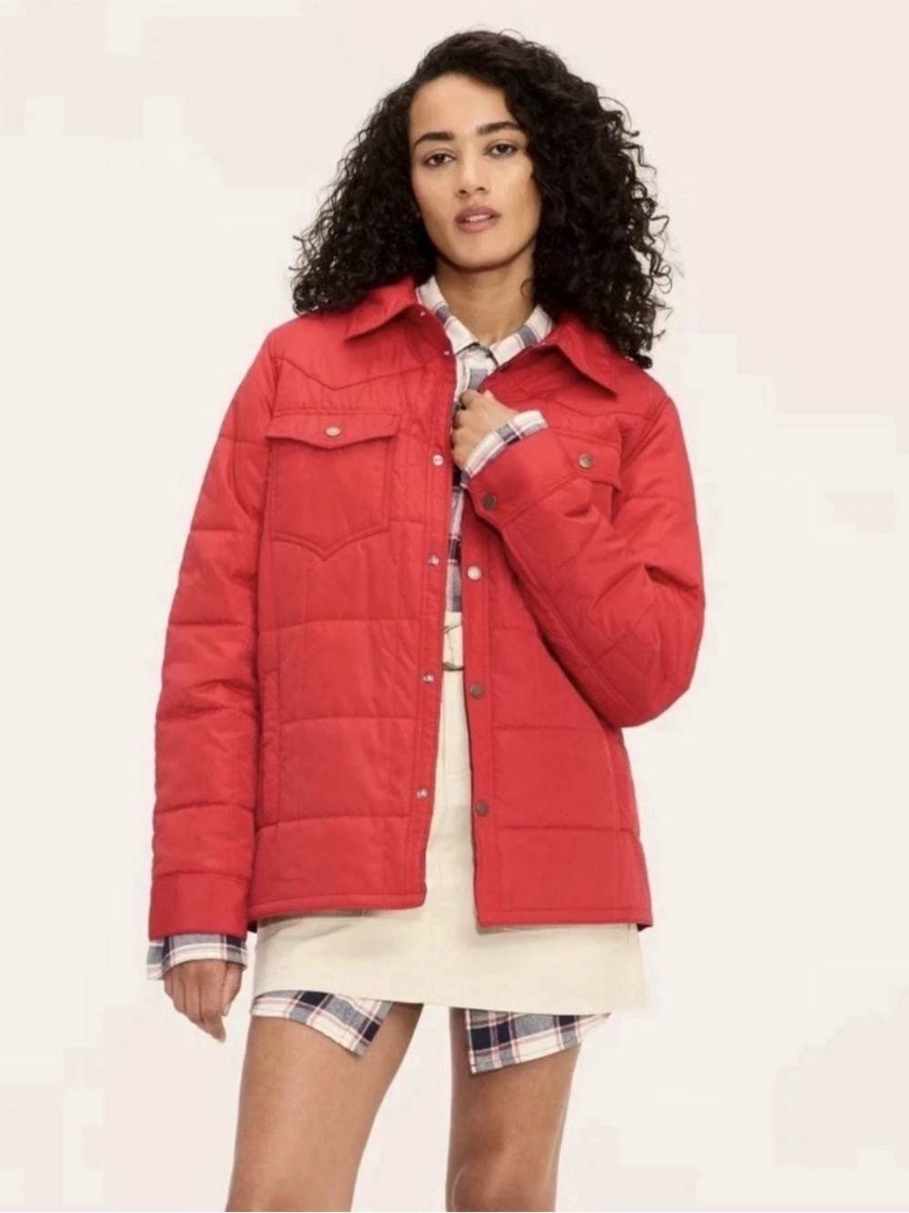 Woolrich x Target Adults Western Quilted Shacket Unisex Jacket - Red 4XL NWT